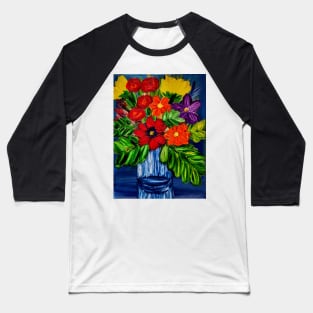 Bold bright flowers Baseball T-Shirt